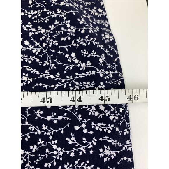 Jessica Howard Navy Blue White Floral Midi Dress Sleeveless Womens XL Fit Flare - Picture 11 of 11